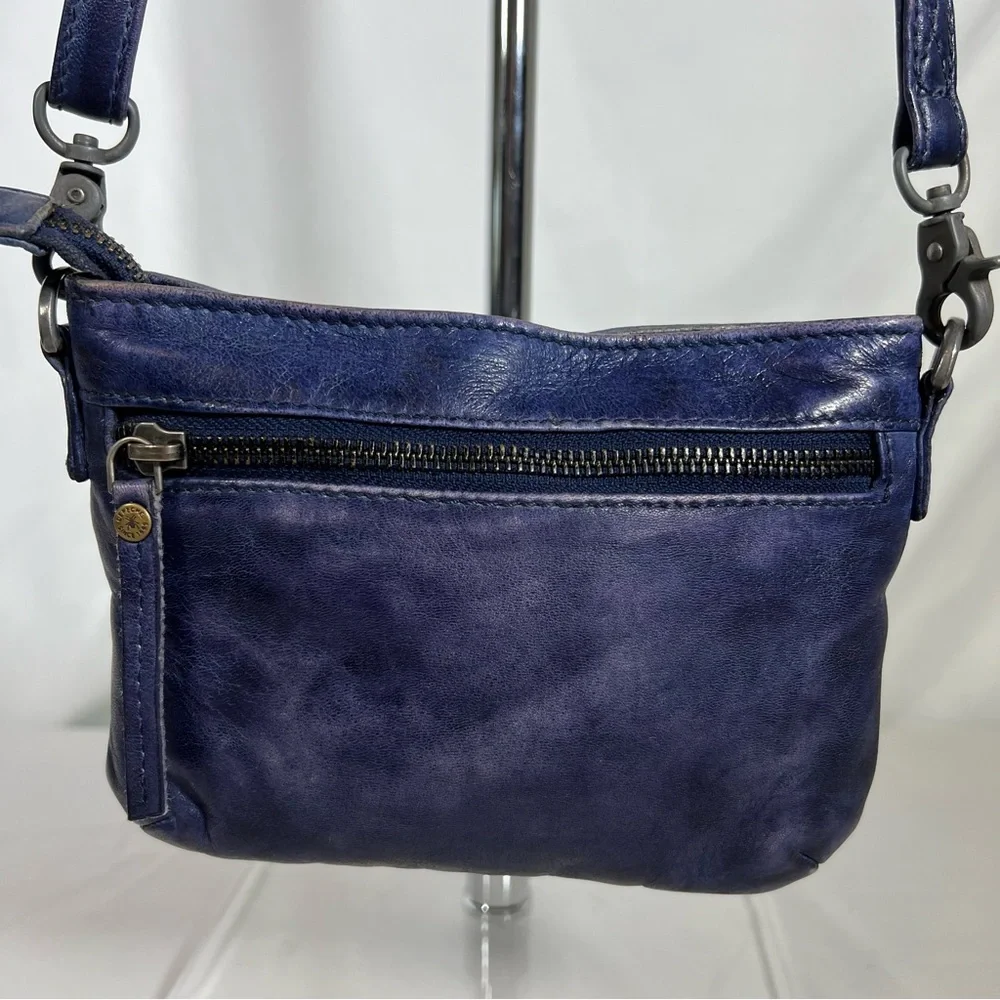 Depeche Embossed Quilted Distressed Leather Crossbody Shoulder Handbag Bag Purse